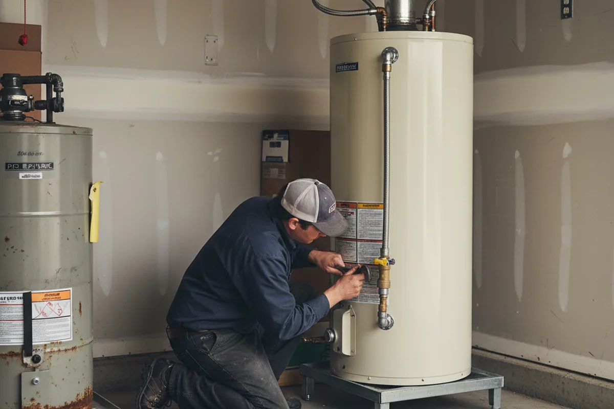 Water heater and shutoff valve replacement in Harrison